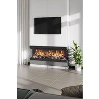 H&O Direct 60inch 3-Sided Electric Fireplace in Black