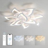 Pheashine Modern ceiling light, white, dimmable3000-6500K, indoor use, 80cm in White