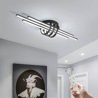 NIVOR Dimmable LED Ceiling Lights 40W Linear Black Flush Mount Chandelier