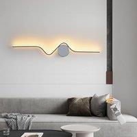 NIVOR 1 Light Dimmable Chrome Flush Mounted Sconce LED Wall Lamp Remote in Silver