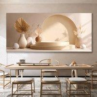 Mafett Modern Beige Abstract Canvas Wall Art Neutral Minimalist Decor