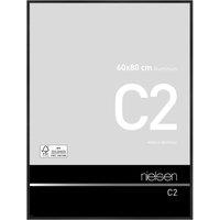 nielsen C2 Aluminium Picture Frame 60x80cm - Float Glass & Push/Turn Clips in Black | Size: 60x80 cm