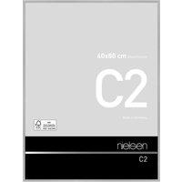 nielsen C2 Aluminium Picture Frame 60x80cm - Float Glass & Push/Turn Clips in Silver | Size: 60x80 cm