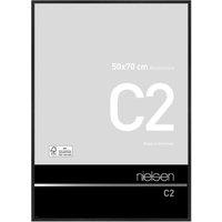 nielsen C2 Aluminium Picture Frame 50x70cm - Float Glass & Push/Turn Clips in Black | Size: 50x70 cm