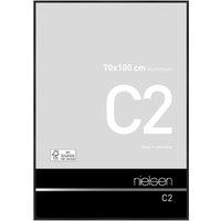 nielsen C2 Aluminium Picture Frame 70x100cm - Float Glass & Push/Turn Clips in Black | Size: 70x100 cm