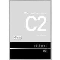 nielsen C2 Aluminium Picture Frame A2 - Float Glass & Push/Turn Clips in Silver