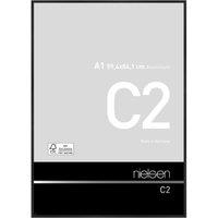 nielsen C2 Aluminium Picture Frame A1 - Float Glass & Push/Turn Clips in Black