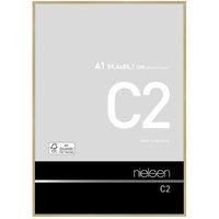 nielsen C2 Aluminium Picture Frame A1 - Float Glass & Push/Turn Clips in Gold