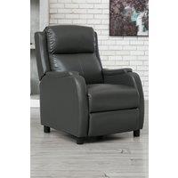 More4Homes Churwell Bonded Leather Pushback Recliner Armchair Sofa Cinema Chair in Grey