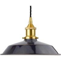 SE Home Navy Blue Small Trinity Metal Pendant Light - Polished Brass