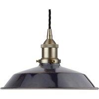 SE Home Navy Blue Small Trinity Metal Pendant Light - Brushed Chrome
