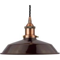 SE Home Burgundy Red Small Trinity Metal Pendant Light - Matt Antique Copper
