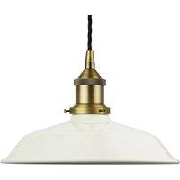 SE Home Clay White Small Trinity Metal Pendant Light - Matt Antique Brass