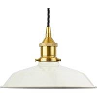SE Home Clay White Small Trinity Metal Pendant Light - Polished Brass