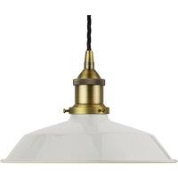 SE Home Pale Grey Small Trinity Metal Pendant Light - Matt Antique Brass
