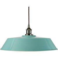 SE Home Duck Egg Blue Large Chancery Pendant Light - Black Nickel