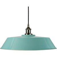 SE Home Duck Egg Blue Large Chancery Pendant Light - Black Nickel