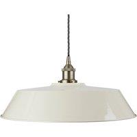SE Home Clay White Large Chancery Pendant Light - Brushed Chrome