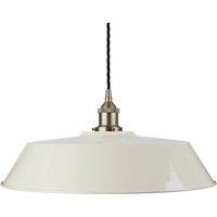 SE Home Clay White Large Chancery Pendant Light - Brushed Chrome