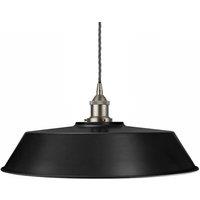 SE Home Matt Black Large Chancery Pendant Light - Brushed Chrome