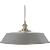 SE Home French Grey Large Chancery Pendant Light - Brushed Chrome
