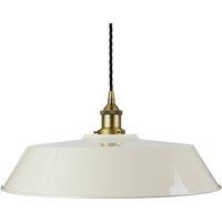 SE Home Clay White Large Chancery Pendant Light - Matt Antique Brass