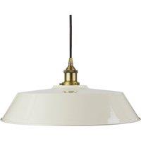 SE Home Clay White Large Chancery Pendant Light - Matt Antique Brass