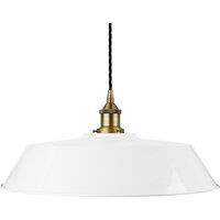SE Home White Large Chancery Pendant Light - Matt Antique Brass