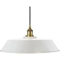 SE Home Pale Grey Large Chancery Pendant Light - Matt Antique Brass