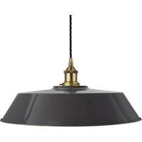 SE Home Slate Grey Large Chancery Pendant Light - Matt Antique Brass