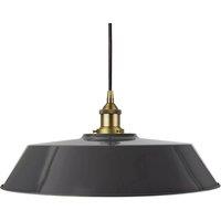 SE Home Slate Grey Large Chancery Pendant Light - Matt Antique Brass
