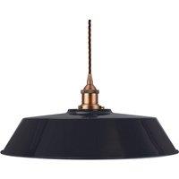 SE Home Navy Blue Large Chancery Pendant Light - Matt Antique Copper