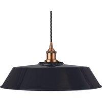 SE Home Navy Blue Large Chancery Pendant Light - Matt Antique Copper