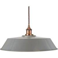 SE Home French Grey Large Chancery Pendant Light - Matt Antique Copper