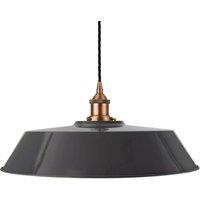 SE Home Slate Grey Large Chancery Pendant Light - Matt Antique Copper
