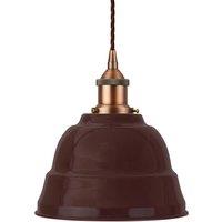 SE Home Burgundy Red Lincoln Pendant Light - Matt Antique Copper