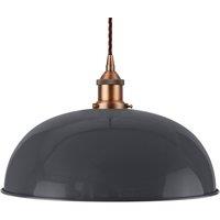 SE Home Slate Grey Worcester Pendant Light - Matt Antique Copper