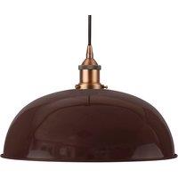 SE Home Burgundy Red Worcester Pendant Light - Matt Antique Copper