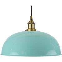 SE Home Duck Egg Blue Worcester Pendant Light - Matt Antique Brass