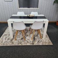 KOSY KOALA Dining Room Table With 4 Padded Chairs Chairs Dining Room Furniture | Size: 140 cm x 80 cm