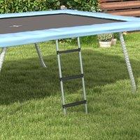 SPORTNOW 2 Steps/3 Steps Galvanised Steel Trampoline Ladder Climbing in Silver