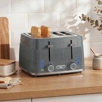 HOMCOM 4 Slice Electric Toaster with 7 Browning Levels, 1860W, Grey