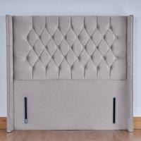 UK Bed Furniture Madison 54-Inch Floor Standing Headboard in Silver | Size: Single