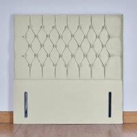 UK Bed Furniture Monaco 54-Inch Floor Standing Headboard in Cream | Size: Super King