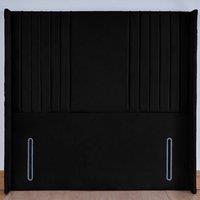 UK Bed Furniture Flintshire 54-Inch Floor Standing Headboard in Black | Size: Super King