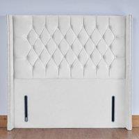 UK Bed Furniture Madison 54-Inch Floor Standing Headboard in White | Size: Super King