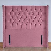 UK Bed Furniture Madison 54-Inch Floor Standing Headboard in Pink | Size: Double