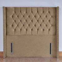 UK Bed Furniture Madison 54-Inch Floor Standing Headboard in Beige | Size: Super King