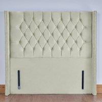 UK Bed Furniture Madison 54-Inch Floor Standing Headboard in Cream | Size: Single