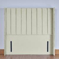 UK Bed Furniture Hebden 54-Inch Floor Standing Headboard in Cream | Size: Super King